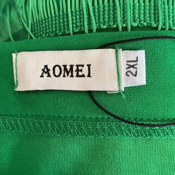 Green fringe Tiered Midi Skirt - Picture 3 of 3